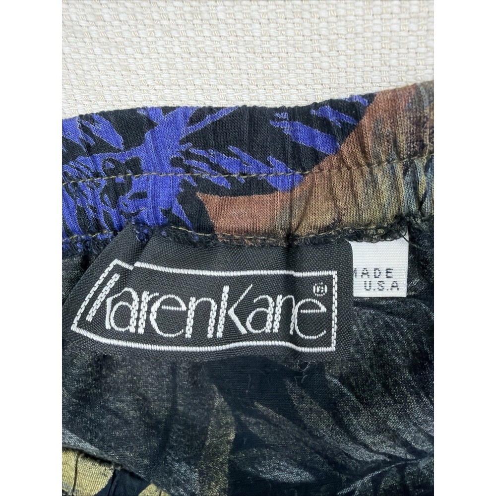 Vintage Karen Kane Womens Tropical Print Elastic Waist Skirt Size‎ S Made in USA - Picture 6 of 15